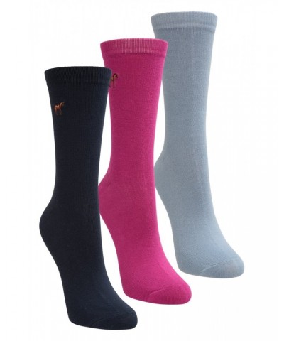 Horse Womens Bamboo Socks Multipack Bright Pink $17.99 Accessories