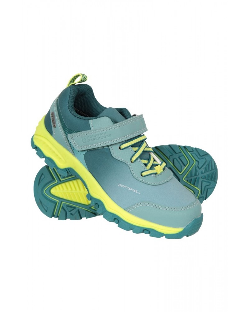 Softshell Kids Waterproof Active Shoes Green $24.90 Active