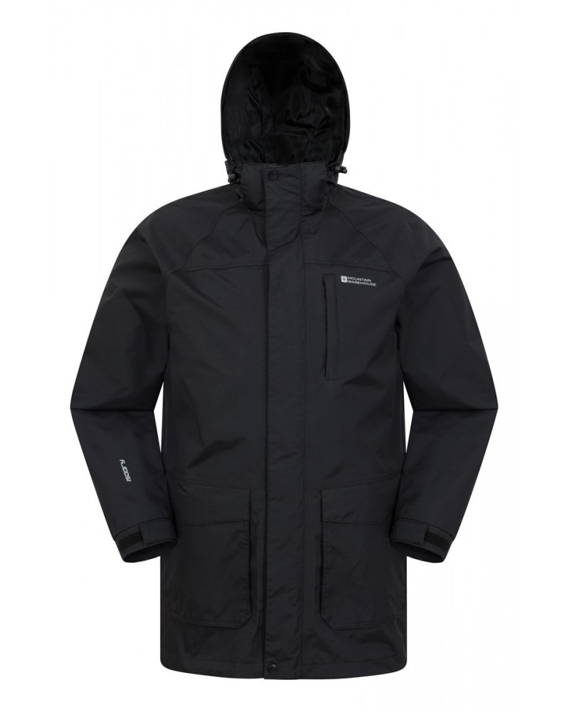 Glacier II Mens Long Waterproof Jacket Black $27.90 Jackets