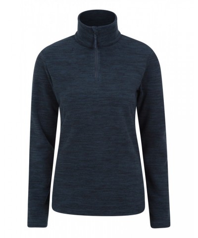 Snowdon Melange Womens Half-Zip Fleece Navy $14.74 Fleece