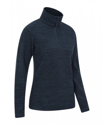 Snowdon Melange Womens Half-Zip Fleece Navy $14.74 Fleece