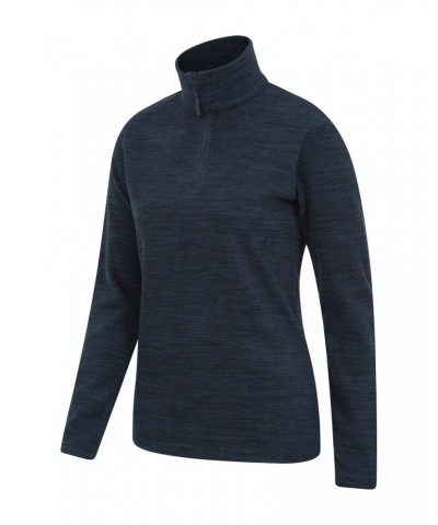 Snowdon Melange Womens Half-Zip Fleece Navy $14.74 Fleece