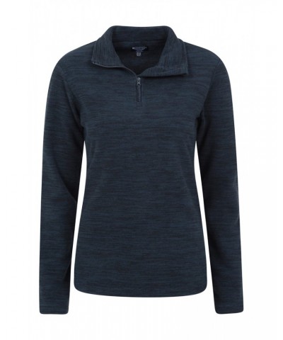 Snowdon Melange Womens Half-Zip Fleece Navy $14.74 Fleece