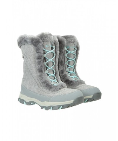 Ohio Womens Snow Boots Grey $34.79 Footwear