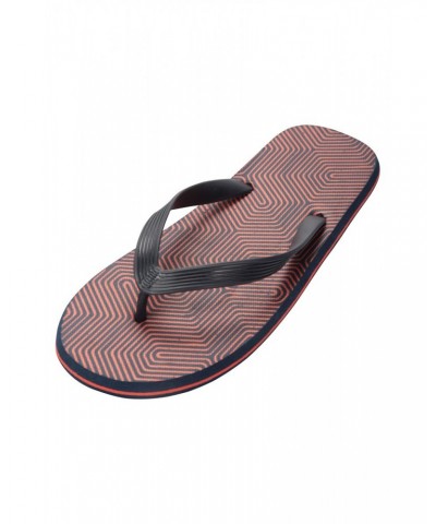 Beach Walk Mens Flip Flops Orange $7.64 Footwear