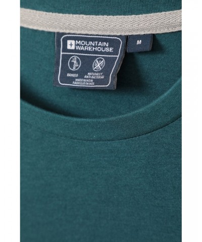 Saunter Mens Bamboo Crew Neck Top Green $21.45 Tops