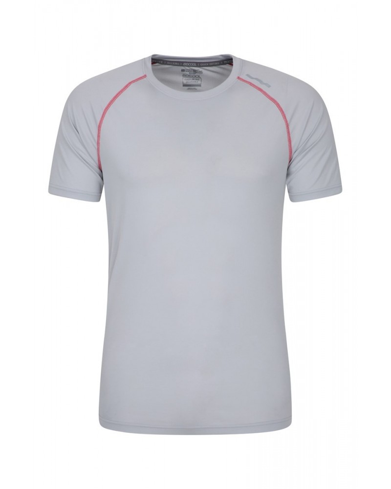 Aero II IsoCool Mens T-Shirt Light Grey $13.76 Active