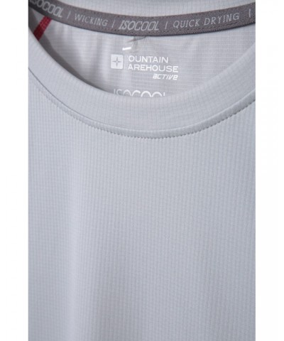 Aero II IsoCool Mens T-Shirt Light Grey $13.76 Active