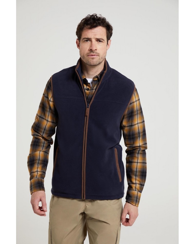 Rove Mens Fleece Vest Navy $17.76 Fleece