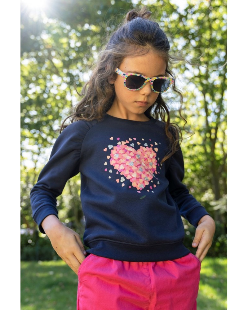 Dispersed Heart Kids Sweatshirt Navy $11.95 Tops