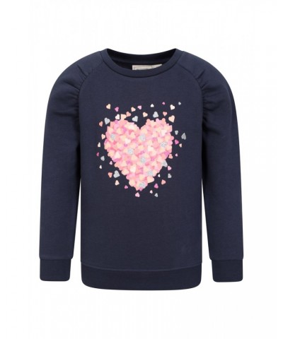 Dispersed Heart Kids Sweatshirt Navy $11.95 Tops