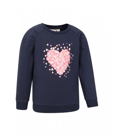 Dispersed Heart Kids Sweatshirt Navy $11.95 Tops