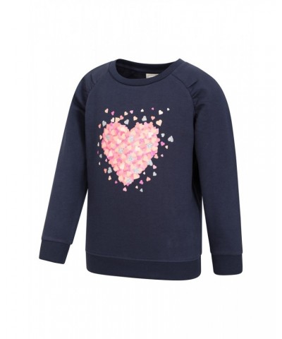 Dispersed Heart Kids Sweatshirt Navy $11.95 Tops