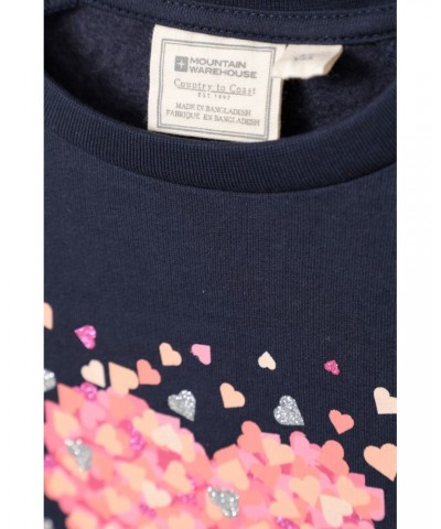 Dispersed Heart Kids Sweatshirt Navy $11.95 Tops