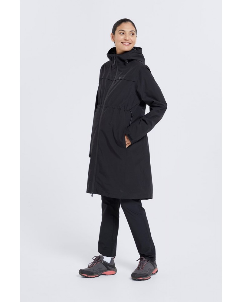 Hilltop Maternity Lightweight Waterproof Jacket Black $34.79 Jackets