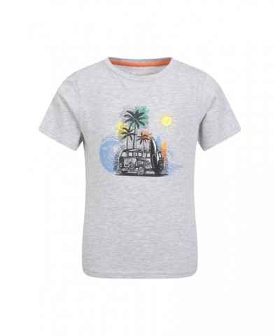 Surf Kids Organic T-Shirt Grey $10.02 Tops