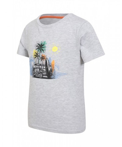 Surf Kids Organic T-Shirt Grey $10.02 Tops