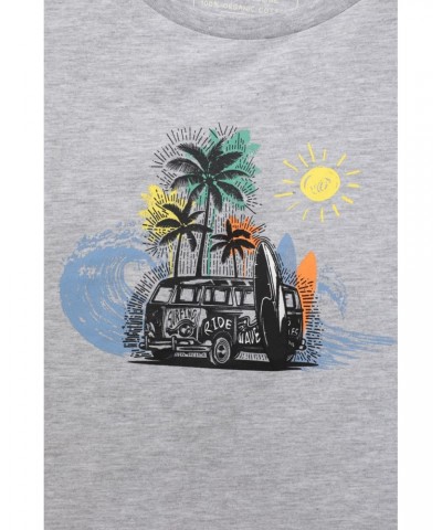 Surf Kids Organic T-Shirt Grey $10.02 Tops