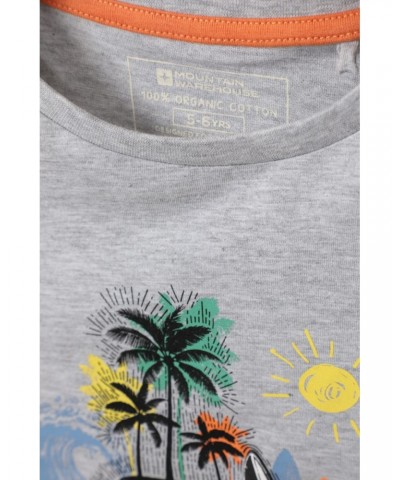 Surf Kids Organic T-Shirt Grey $10.02 Tops