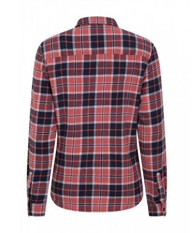 Willow Brushed Flannel Womens Shirt Rust $14.49 Tops