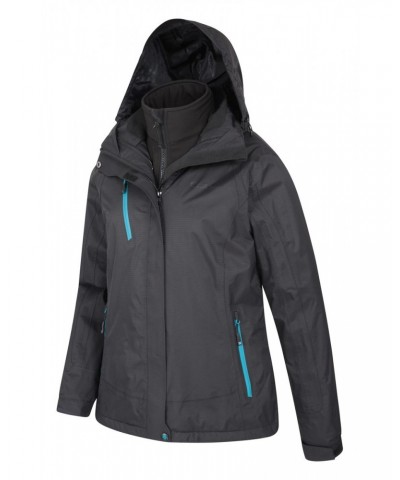 Bracken Extreme Womens 3 in 1 Waterproof Jacket Jet Black $55.20 Jackets