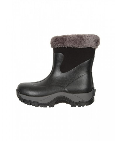 Womens Lined Rain Boots Black $33.60 Footwear