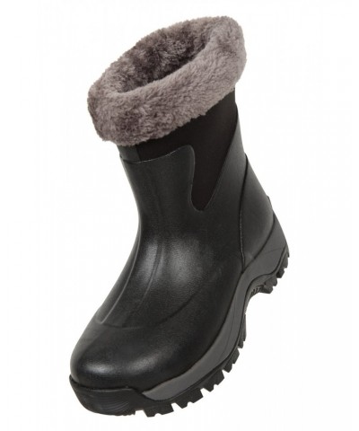 Womens Lined Rain Boots Black $33.60 Footwear