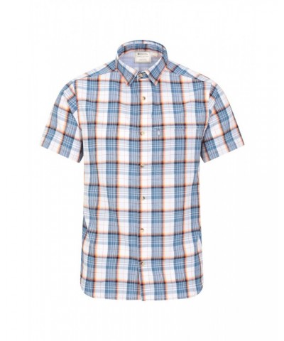 Holiday Mens Cotton Shirt Bright Blue $16.82 Tops