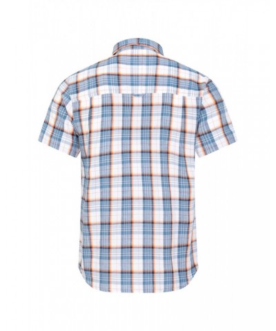 Holiday Mens Cotton Shirt Bright Blue $16.82 Tops