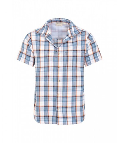 Holiday Mens Cotton Shirt Bright Blue $16.82 Tops