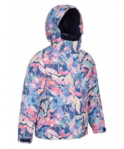 Snowdrop Printed Kids Ski Jacket Purple $28.04 Jackets