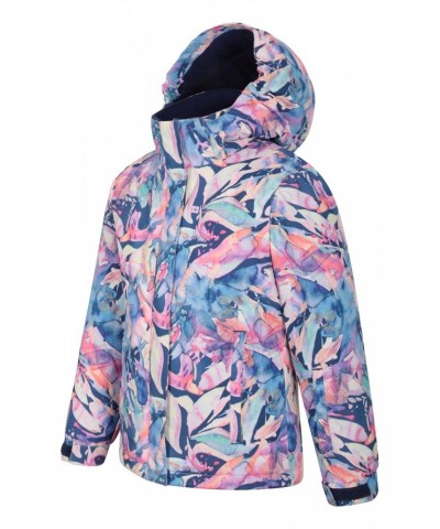 Snowdrop Printed Kids Ski Jacket Purple $28.04 Jackets