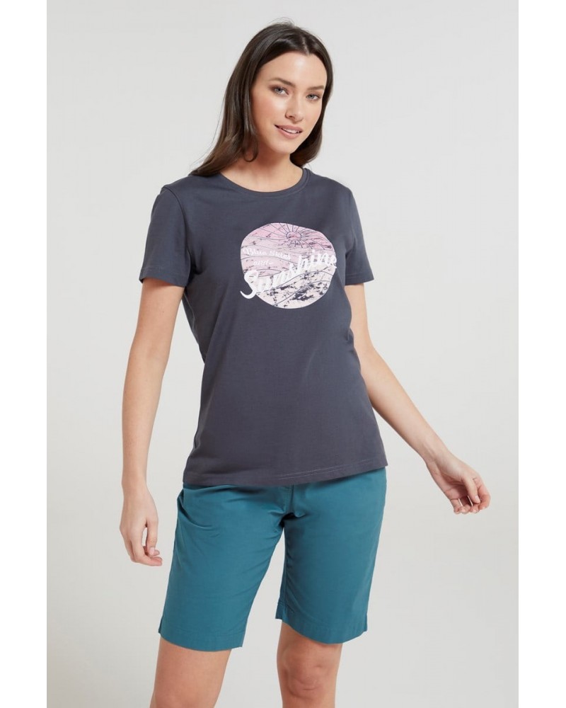 Blue Skies Womens Organic T-Shirt Charcoal $13.24 Tops