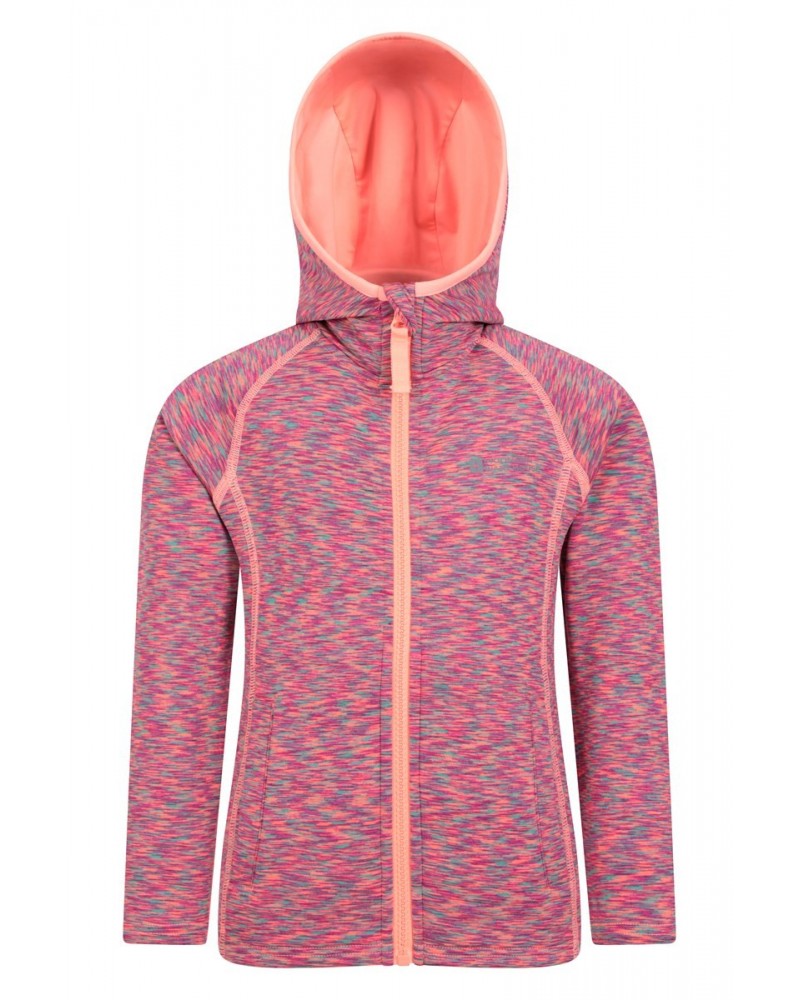 Kayleigh II Kids Stripe Hoodie Bright Orange $16.10 Active