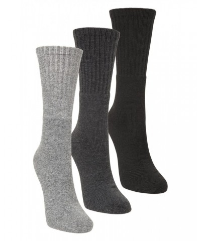 Outdoor Womens Mid-Calf Hiking Socks 3-Pack Charcoal $11.59 Accessories