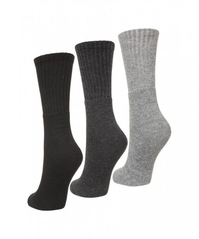 Outdoor Womens Mid-Calf Hiking Socks 3-Pack Charcoal $11.59 Accessories