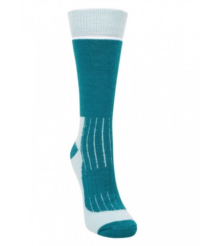 Explorer Womens Merino Thermal Mid-Calf Socks Teal $15.00 Accessories