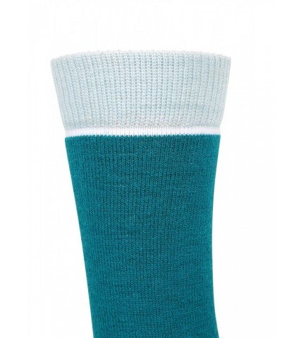 Explorer Womens Merino Thermal Mid-Calf Socks Teal $15.00 Accessories