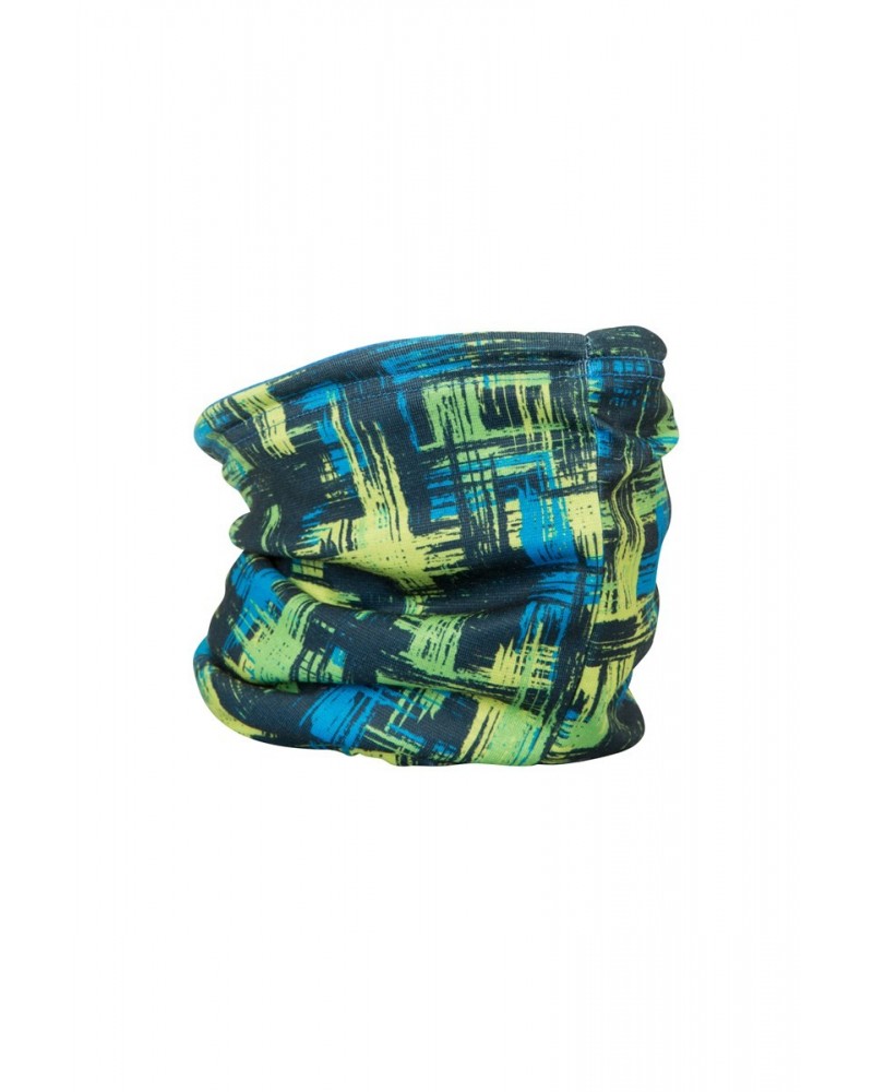 Kids Fleece Lined Printed Neck Gaiter Cobalt $11.79 Accessories