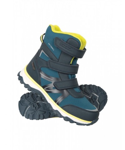Slope Kids Softshell Adaptive Snow Boots Dark Teal $26.95 Footwear