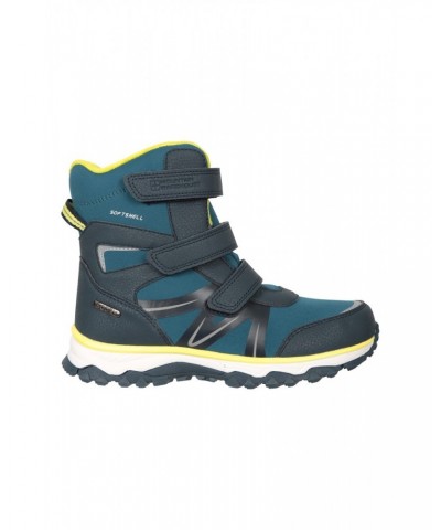 Slope Kids Softshell Adaptive Snow Boots Dark Teal $26.95 Footwear