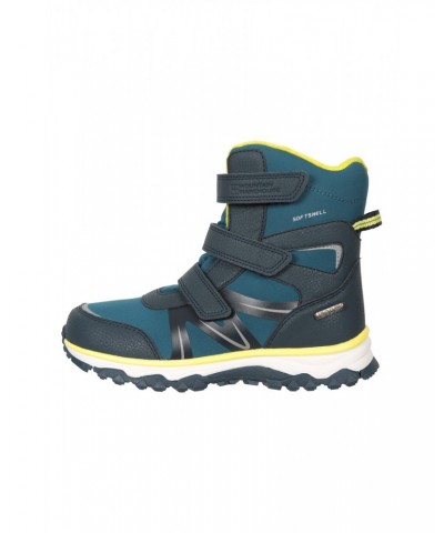 Slope Kids Softshell Adaptive Snow Boots Dark Teal $26.95 Footwear