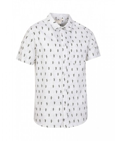 Preston Illustration Mens Shirt White $15.51 Tops