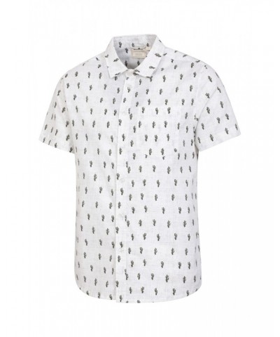 Preston Illustration Mens Shirt White $15.51 Tops