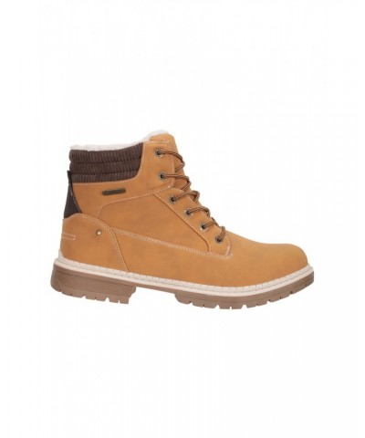 Oslo Mens Thermal Waterproof Boots Light Brown $38.25 Footwear