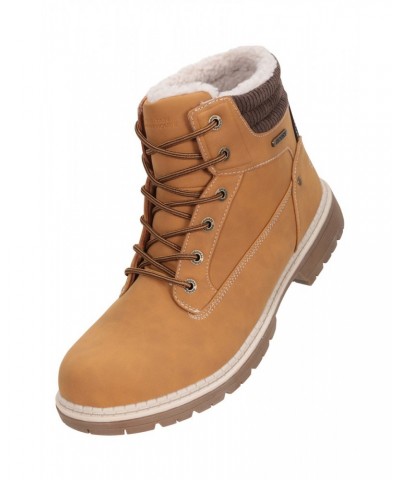 Oslo Mens Thermal Waterproof Boots Light Brown $38.25 Footwear