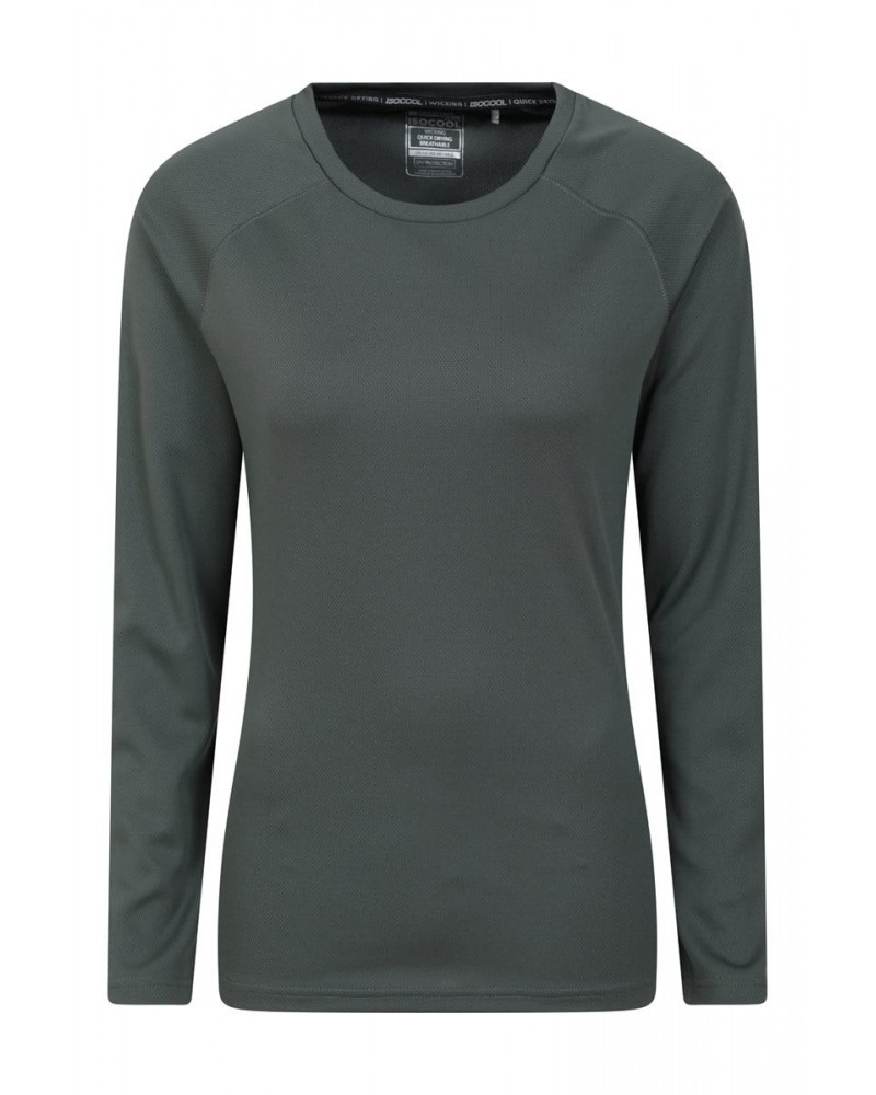 Endurance Womens Long Sleeve Top Khaki $15.11 Active