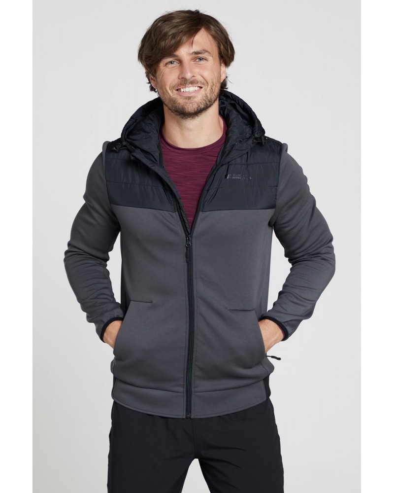 Ascent Mens Insulated Hoodie Grey $16.72 Tops