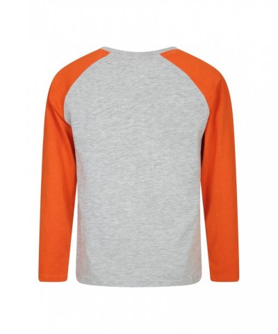 Wolf Long-Sleeve Kids Top Grey $9.17 Tops