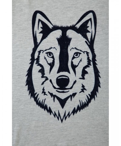 Wolf Long-Sleeve Kids Top Grey $9.17 Tops